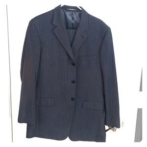 3-button pinstripe gray suit - like new!